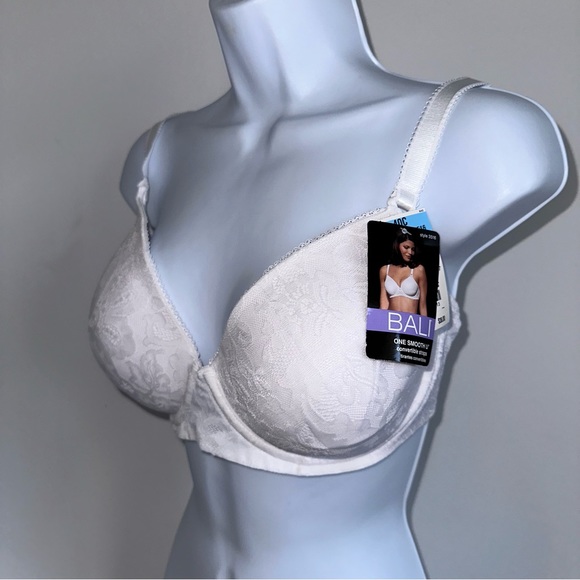 Bali Other - Bali Bra 40C White 3516 One Smooth U Lace Underwire Convertible Straps New